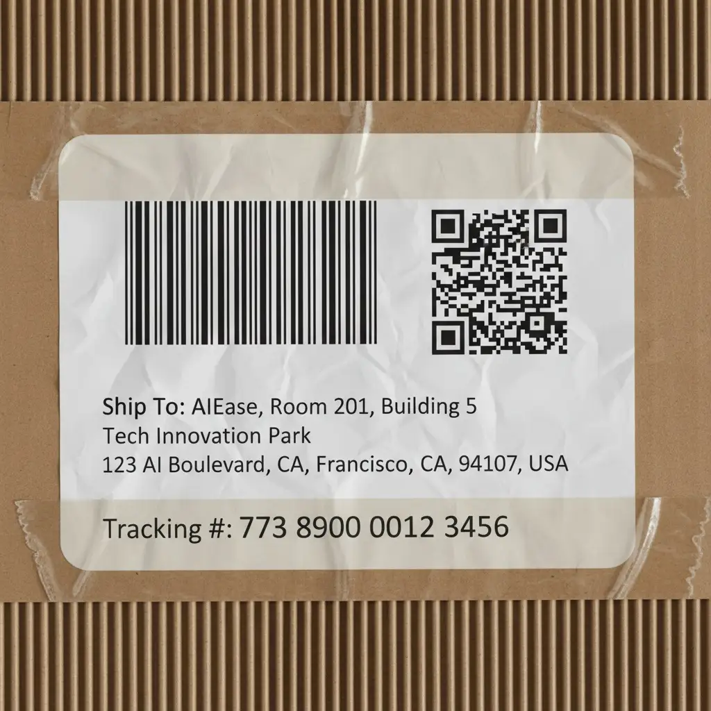a bill of lading with a qr code